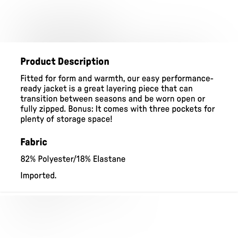 Fabletics Black Trinity Performance Jacket Size S… - image 6